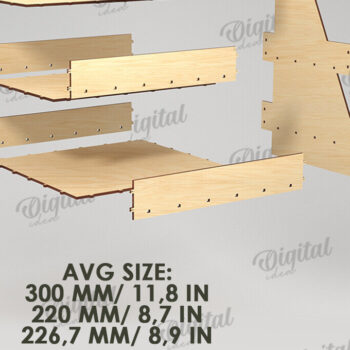 Intra απο ξύλο plywood 3mm-4mm πάχος -  βάσης οθόνης. Ξύλινο σταντ Δίασταση 30x20 cm INTRAFABR-123032145 - Image 2