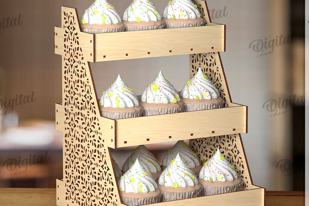 Intra απο ξύλο plywood 3mm-4mm πάχος -  βάσης οθόνης. Ξύλινο σταντ Δίασταση 30x20 cm INTRAFABR-123032191