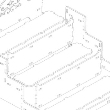 Intra απο ξύλο plywood 3mm-4mm πάχος - Βάση οθόνης, Βάση σε επίπεδα,  Δίασταση 20x20 cm INTRAFABR-39621978 - Image 6