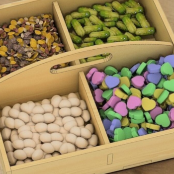 Intra απο ξύλο plywood 3mm-4mm πάχος - Διαιρεμένος δίσκος 188 Δίασταση 4x4 cm INTRAFABR-118355790 - Image 1