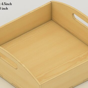 Intra απο ξύλο plywood 3mm-4mm πάχος - Διαιρεμένος δίσκος με λαβή πολλαπλού πάχους Δίασταση 30x20 cm INTRAFABR-40162658 - Image 1