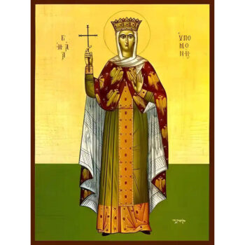 Εικόνα Ορθοδοξίας με περίγραμμα χρυσό σε ξύλο Φλαμουρίας  με  βάση Εικόνα ΑΓΙΑ ΥΠΟΜΟΝΗ, ΟΛΟΣΩΜΗ Χειροποίητη Ελληνορθόδοξη εικόνα του Ιησού Χριστού, Κρεμαστή πλάκα βυζαντινής τέχνης, χριστιανική τέχνη Διάσταση 40x30 cm (10,2x7,9 ίντσες)  INTRAEK-1447757865219 - Image 1