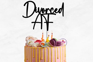 Intra απο ξύλο plywood 3mm-4mm πάχος - Divorced BY Cake Topper Δίασταση 20x20 cm INTRAFABR-75260150