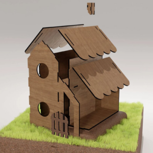 Intra απο ξύλο plywood 3mm-4mm πάχος -  με λέιζερ DIY Birdhouse -  Δίασταση 20x20 cm INTRAFABR-105563131
