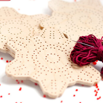 Intra απο ξύλο plywood 3mm-4mm πάχος - DIY Χριστουγεννιάτικα Στολίδια Snowflake Δίασταση 6x6 cm INTRAFABR-112078506 - Image 2