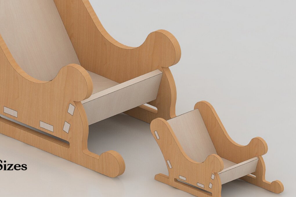 Intra απο ξύλο plywood 3mm-4mm πάχος - Χριστουγεννιάτικο έλκηθρο DIY  024 Δίασταση 4x4 cm INTRAFABR-117602363