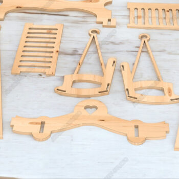 Intra απο ξύλο plywood 3mm-4mm πάχος - DIY Κομψή Ξύλινη Κουνιστή Καρέκλα με Λέιζερ Δίασταση 20x20 cm INTRAFABR-92968416 - Image 3