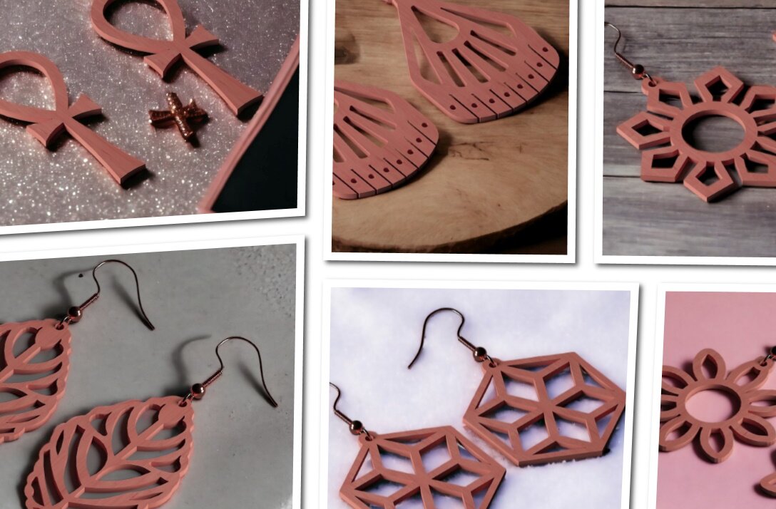 Intra απο ξύλο plywood 3mm-4mm πάχος - Πρότυπα σετ κοσμημάτων DIY Ακρυλικά Ξύλινα Δίασταση 3x3 cm INTRAFABR-91975854