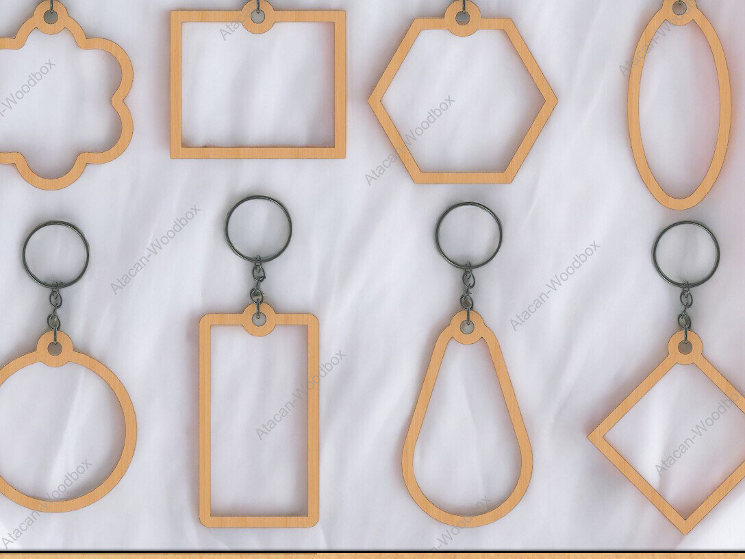 Intra απο ξύλο plywood 3mm-4mm πάχος - Πακέτο προτύπων κοπής μπρελόκ DIY Δίασταση 4x4 cm INTRAFABR-91935968