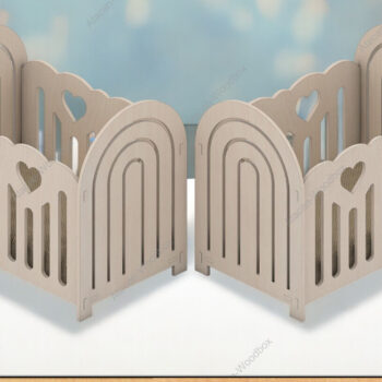 Intra απο ξύλο plywood 3mm-4mm πάχος -  με λέιζερ DIY Mini Rainbow Cradle Δίασταση 4x4 cm INTRAFABR-91936291 - Image 2