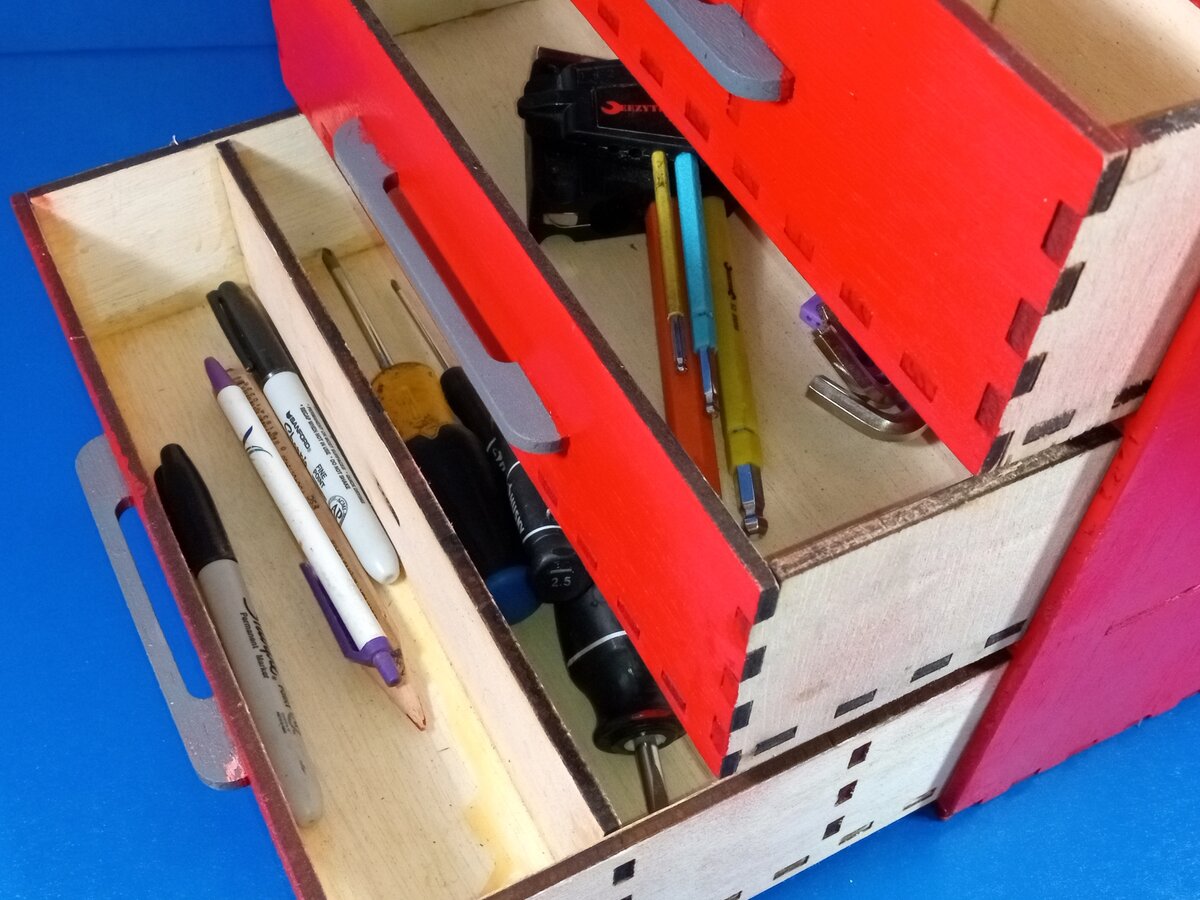 Intra απο ξύλο plywood 3mm-4mm πάχος - Κουτί εργαλείων DIY Δίασταση 30x20 cm INTRAFABR-56051721