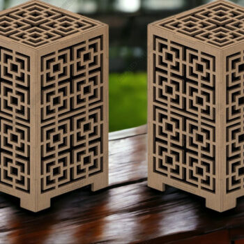 Intra απο ξύλο plywood 3mm-4mm πάχος - DIY Ξύλινα Φωτιστικά Επιτραπέζιου & Φαναριού Δίασταση 4x4 cm INTRAFABR-92967349 - Image 1