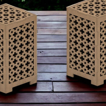 Intra απο ξύλο plywood 3mm-4mm πάχος - DIY Ξύλινα Φωτιστικά Επιτραπέζιου & Θήκες ρεσώ Δίασταση 4x4 cm INTRAFABR-92967743 - Image 1