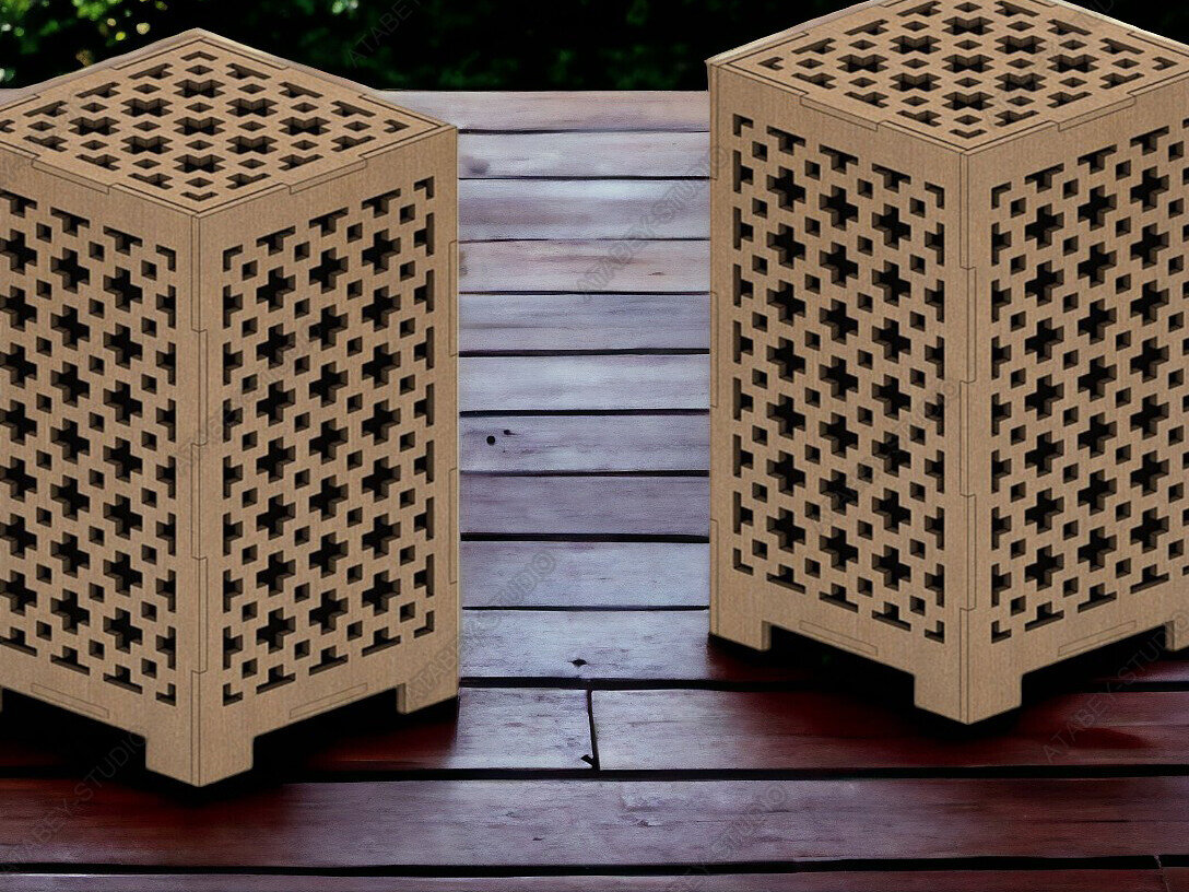 Intra απο ξύλο plywood 3mm-4mm πάχος - DIY Ξύλινα Φωτιστικά Επιτραπέζιου &amp; Θήκες ρεσώ Δίασταση 4x4 cm INTRAFABR-92967743