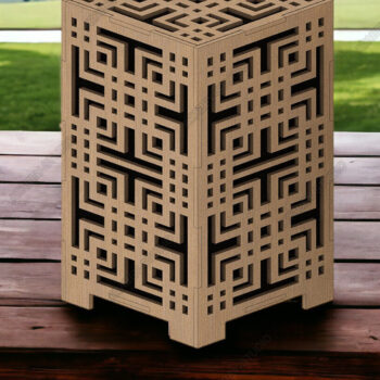 Intra απο ξύλο plywood 3mm-4mm πάχος - DIY Ξύλινα Φωτιστικά Επιτραπέζιου & Θήκες ρεσώ Δίασταση 20x20 cm INTRAFABR-92966821 - Image 2