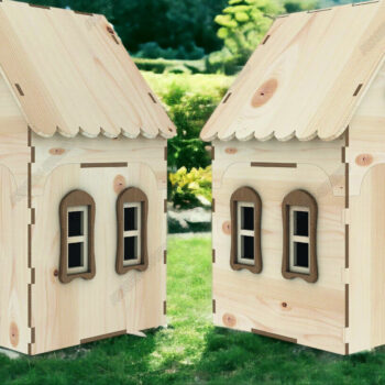 Intra απο ξύλο plywood 3mm-4mm πάχος - DIY Ξύλινο Κουκλόσπιτο Model Kit Mini Home Δίασταση 4x4 cm INTRAFABR-92962632 - Image 1