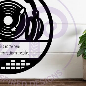 Intra απο ξύλο plywood 3mm-4mm πάχος - DJ και όνομα δίσκου Wall Art Sign, Δίασταση 40x50 cm INTRAFABR-123118023 - Image 3