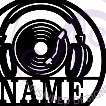 Intra απο ξύλο plywood 3mm-4mm πάχος - DJ και όνομα δίσκου Wall Art Sign, Δίασταση 40x50 cm INTRAFABR-123118023 - Image 5