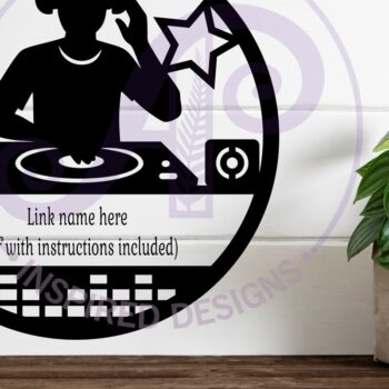 Intra απο ξύλο plywood 3mm-4mm πάχος - Όνομα DJ Wall Art Sign,  Personalized Δίασταση 40x50 cm INTRAFABR-122918910 - Image 3