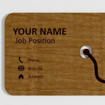 Intra απο ξύλο plywood 3mm-4mm πάχος - Επαγγελματική κάρτα Doctor Wood  Δίασταση 9x5 cm INTRAFABR-103831532 - Image 1