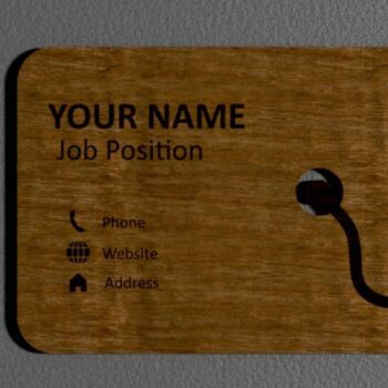 Intra απο ξύλο plywood 3mm-4mm πάχος - Επαγγελματική κάρτα Doctor Wood  Δίασταση 9x5 cm INTRAFABR-103831532 - Image 3