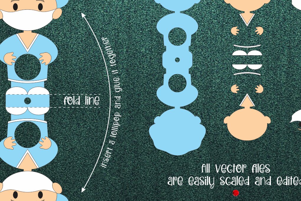 Intra απο ξύλο plywood 3mm-4mm πάχος - Πρότυπο θήκης Doctor Lollipop  Δίασταση 30x20 cm INTRAFABR-21848274