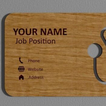 Intra απο ξύλο plywood 3mm-4mm πάχος - Επαγγελματική κάρτα Doctor Medcin με λέιζερ Δίασταση 9x5 cm INTRAFABR-103863636 - Image 3