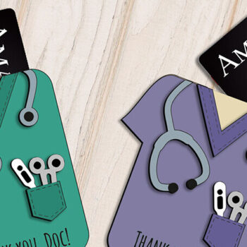 Intra απο ξύλο plywood 3mm-4mm πάχος - Doctor Nurse Δωροκάρτας Κάτοχος Χρημάτων Δίασταση 20x20 cm INTRAFABR-103465499 - Image 1