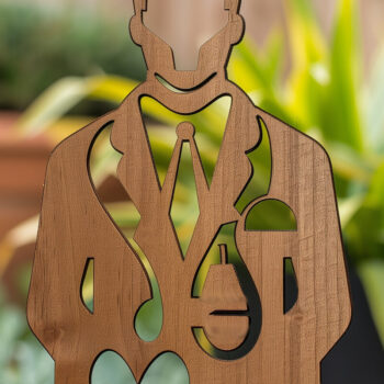 Intra απο ξύλο plywood 3mm-4mm πάχος - Ο γιατρός υπογράφει Laser Cut  Design Δίασταση 30x20 cm INTRAFABR-99681693 - Image 1