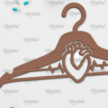 Intra απο ξύλο plywood 3mm-4mm πάχος - Σχέδιο κοπής με λέιζερ ξύλινη κρεμάστρα Doctor Δίασταση 30x20 cm INTRAFABR-100377258 - Image 1