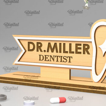 Intra απο ξύλο plywood 3mm-4mm πάχος - Δέσμη κοπής με λέιζερ πινακίδες γραφείου Doctors Δίασταση 30x20 cm INTRAFABR-97300080 - Image 3