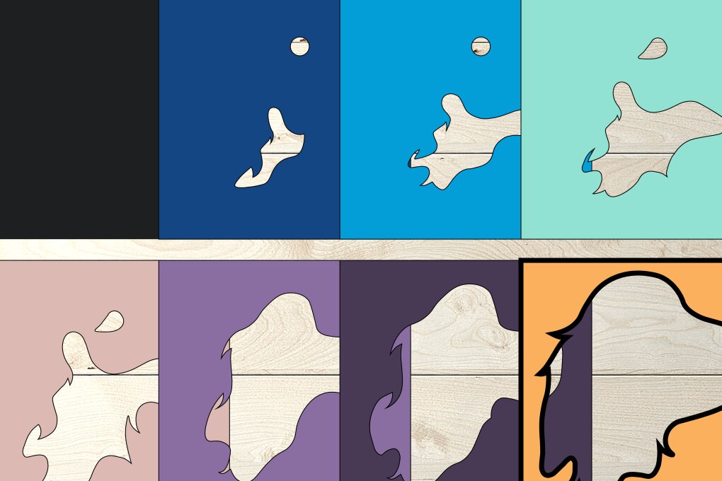 Intra απο ξύλο plywood 3mm-4mm πάχος - Dog 3d Light Box Διάνυσμα σκύλου, Dog Layered Δίασταση 25x25 cm INTRAFABR-76595410