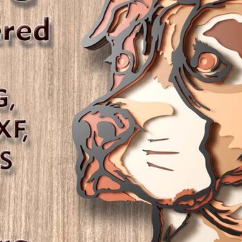 Intra απο ξύλο plywood 3mm-4mm πάχος -  λέιζερ πολλαπλών επιπέδων 3D  Dog Δίασταση 10x9 cm INTRAFABR-109449753 - Image 1