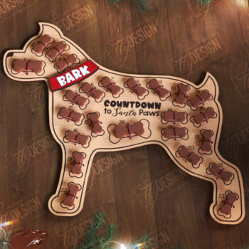 Intra απο ξύλο plywood 3mm-4mm πάχος - Πακέτο Ημερολογίου Advent Dog | Δώρο για κατοικίδια Δίασταση 15x15 cm INTRAFABR-109884728 - Image 6