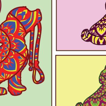 Intra απο ξύλο plywood 3mm-4mm πάχος - Dog and Leash , 4 Layers , Mandala Δίασταση 30x30 cm INTRAFABR-31279962 - Image 3