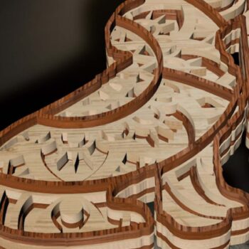 Intra απο ξύλο plywood 3mm-4mm πάχος - Dog and Leash , 4 Layers , Mandala Δίασταση 30x30 cm INTRAFABR-31279962 - Image 7