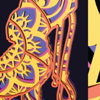 Intra απο ξύλο plywood 3mm-4mm πάχος - Dog and Leash , 4 Layers , Mandala Δίασταση 30x30 cm INTRAFABR-31279962 - Image 8