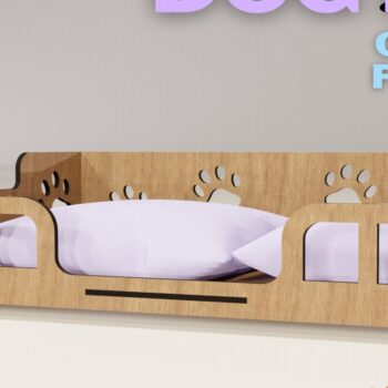 Intra απο ξύλο plywood 3mm-4mm πάχος - Dog Bed Laser Cut Fie / Cute Bed for Pet Δίασταση 50x31 cm INTRAFABR-114210827 - Image 1