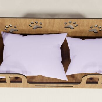 Intra απο ξύλο plywood 3mm-4mm πάχος - Dog Bed Laser Cut Fie / Cute Bed for Pet Δίασταση 50x31 cm INTRAFABR-114210827 - Image 7