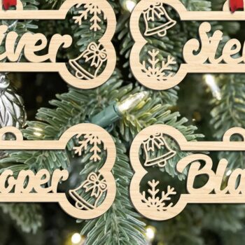 Intra απο ξύλο plywood 3mm-4mm πάχος -  Laser Χριστουγεννιάτικο Στολίδι Σκύλου Δίασταση 6x6 cm INTRAFABR-110858013 - Image 1