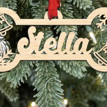 Intra απο ξύλο plywood 3mm-4mm πάχος -  Laser Χριστουγεννιάτικο Στολίδι Σκύλου Δίασταση 6x6 cm INTRAFABR-110858013 - Image 2