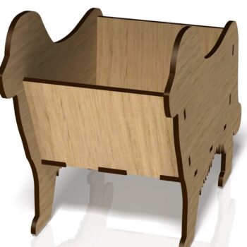 Intra απο ξύλο plywood 3mm-4mm πάχος - Dog Box, Animal Box, Laser Cut File Δίασταση 20x20 cm INTRAFABR-41133548 - Image 2