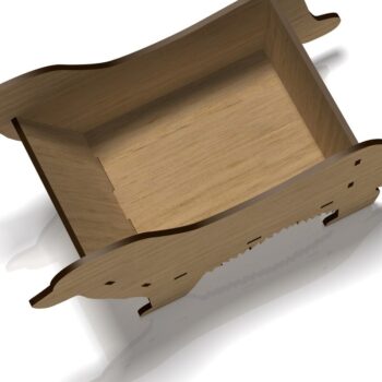 Intra απο ξύλο plywood 3mm-4mm πάχος - Dog Box, Animal Box, Laser Cut File Δίασταση 20x20 cm INTRAFABR-41133548 - Image 3