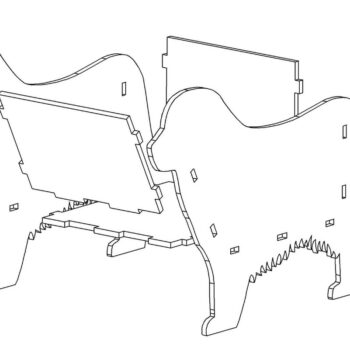 Intra απο ξύλο plywood 3mm-4mm πάχος - Dog Box, Animal Box, Laser Cut File Δίασταση 20x20 cm INTRAFABR-41133548 - Image 4