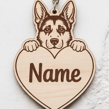 Intra απο ξύλο plywood 3mm-4mm πάχος - Μπρελόκ με ετικέτα ονόματος ράτσας σκύλου Δίασταση 4x4 cm INTRAFABR-122245051 - Image 16