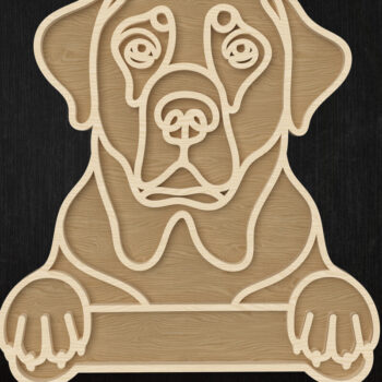 Intra απο ξύλο plywood 3mm-4mm πάχος - Δέσμη κοπής με λέιζερ περίγραμμα φυλής σκύλου Δίασταση 6x6 cm INTRAFABR-112507403 - Image 2