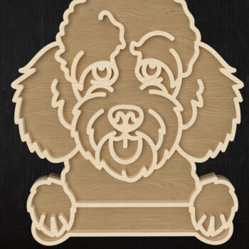 Intra απο ξύλο plywood 3mm-4mm πάχος - Δέσμη κοπής με λέιζερ περίγραμμα φυλής σκύλου Δίασταση 6x6 cm INTRAFABR-112507403 - Image 7