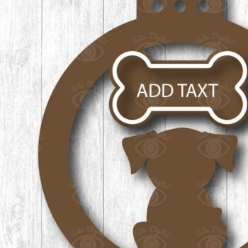 Intra απο ξύλο plywood 3mm-4mm πάχος - Πακέτο χριστουγεννιάτικων στολιδιών σκύλου Δίασταση 3x3 cm INTRAFABR-45326654 - Image 3