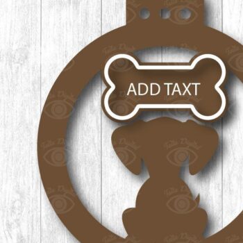 Intra απο ξύλο plywood 3mm-4mm πάχος - Πακέτο χριστουγεννιάτικων στολιδιών σκύλου Δίασταση 3x3 cm INTRAFABR-45326654 - Image 4