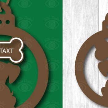 Intra απο ξύλο plywood 3mm-4mm πάχος - Πακέτο χριστουγεννιάτικων στολιδιών σκύλου Δίασταση 3x3 cm INTRAFABR-45326654 - Image 5